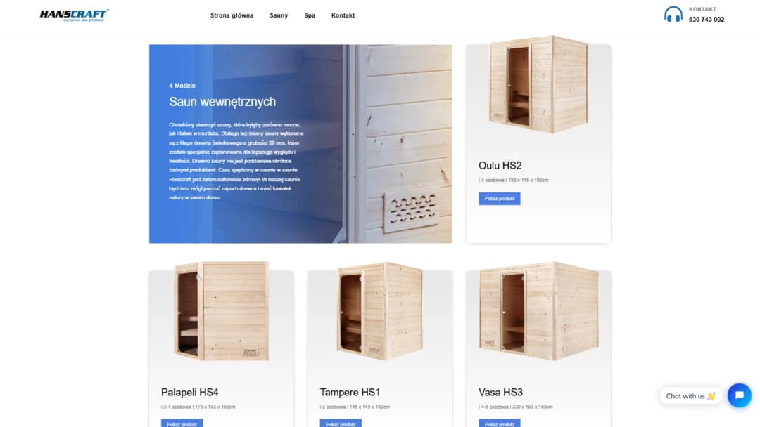 Projekt sklepu internetowego hanscraft.pl